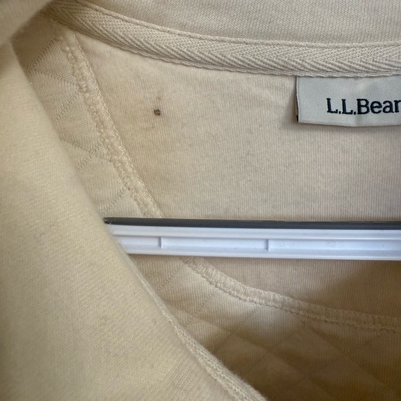 L.L Bean Women's Cream Zip-Up Sweater - Picture 6 of 6